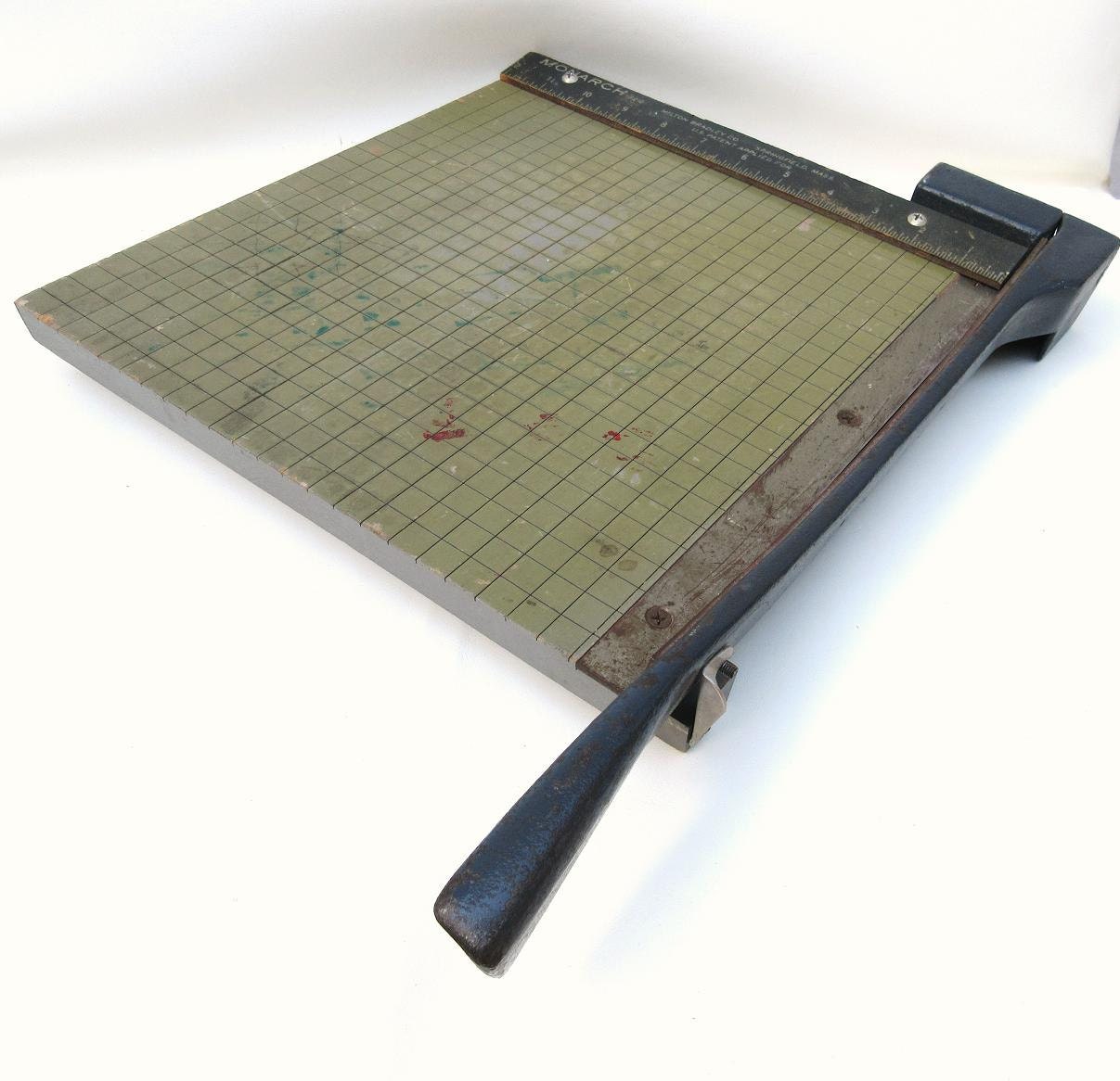 Antique Paper Cutter Wood Cutting Board Paper Trimmer
