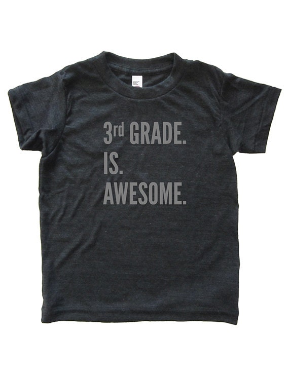 3rd Grade is Awesome - Back To School / First Day of School Tshirt for Third Grade - Youth Boy / Girl Shirt / Super Soft Kids Tee Triblend