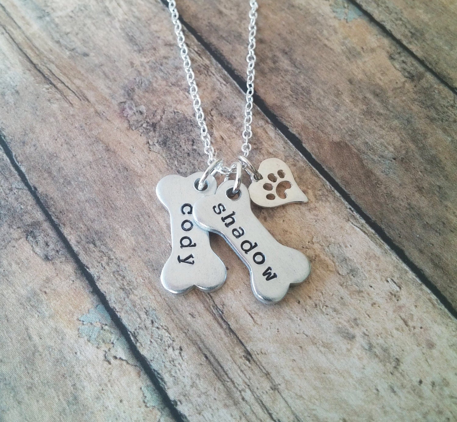 Personalized Pet Jewelry // Dog Paw Necklace // Dog Jewelry