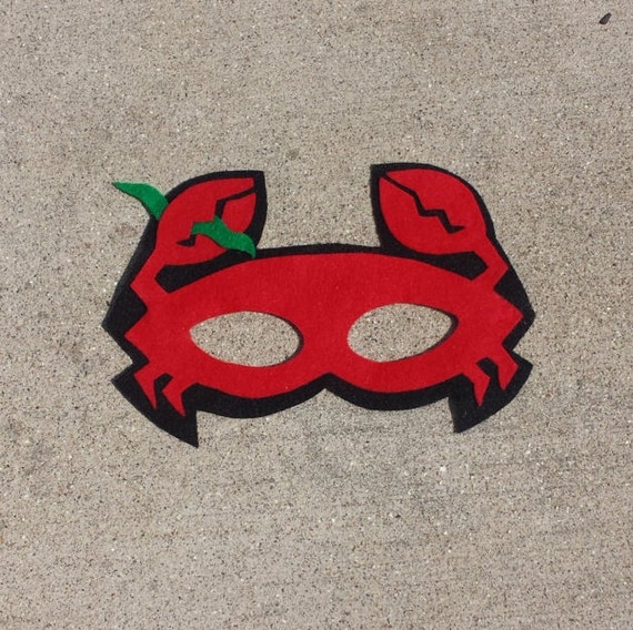 Crab Mask Felt Masquerade Mask