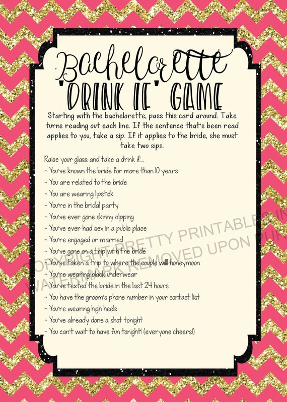 INSTANT DOWNLOAD Printable Bachelorette Game Bachelorette