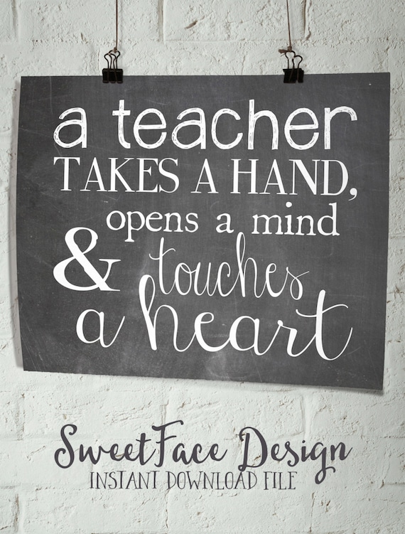 INSTANT DOWNLOAD A Teacher Takes A Hand Opens A by SweetFaceDesign