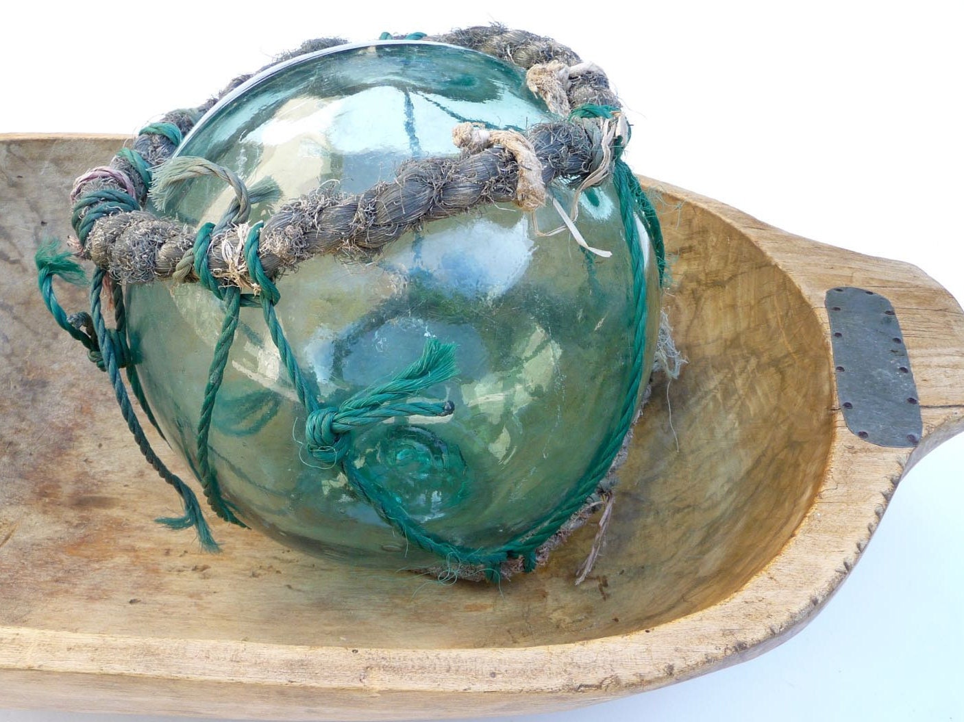 Vintage Glass Float Large Fishing Float Buoy by OneFairfaxRoad