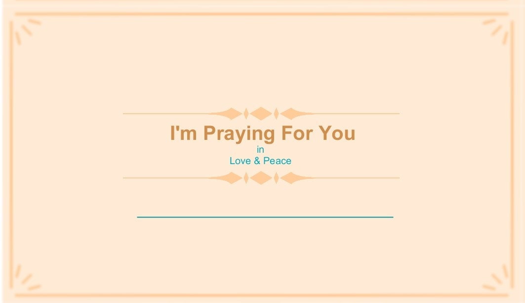 I'm Praying for You Personalize Cards Cards Instant