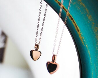 Rose Gold Cremation Urn Necklace | Urn Jewelry | Ash Urn Necklace | Memorial Jewelry | In Loving Memory | Dainty Simple Necklace | Pink Gold