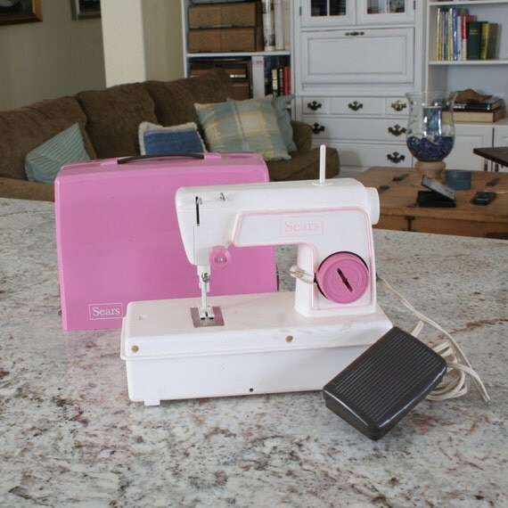 Vintage Mid Century Toy Sears Sewing Machine