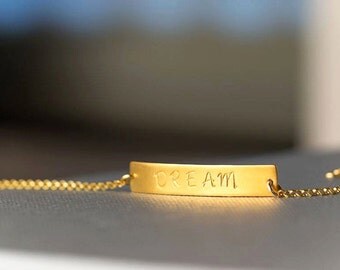 Personalized Bracelet Gold Bar Bracelet Layered Bracelet Custom Stamped Bridesmaid jewelry nameplate bracelet Smooth Bar Bracelet