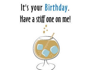 Pop Up Penis - Birthday Card - Adult Funny Card - Have A Stiff One On Me