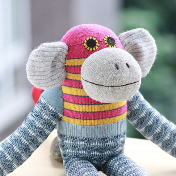 sock monkey stuffed animal