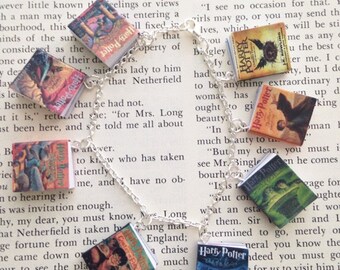 Handmade Harry Potter Book Charm Bracelet, J.K. Rowling Book Bracelet // The Sorcerer's Stone // The Cursed Child
