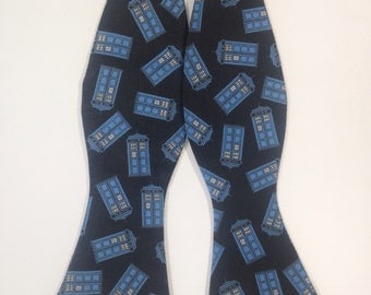 Flying Tardis Doctor Who Inspired Self Tie Freestyle Bow Tie