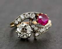 Ruby engagement rings etsy