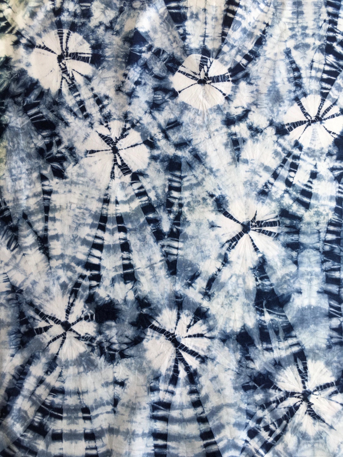 Indigo Dyed Shibori Fabric