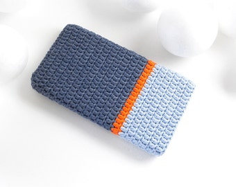 Denim Pixel XL case, Sony Xperia L1 cover, LG G6 sleeve, colorblock HTC U sock, iPhone 7+ pouch, vegan Samsung S8 cozy, Honor 6X phone bag