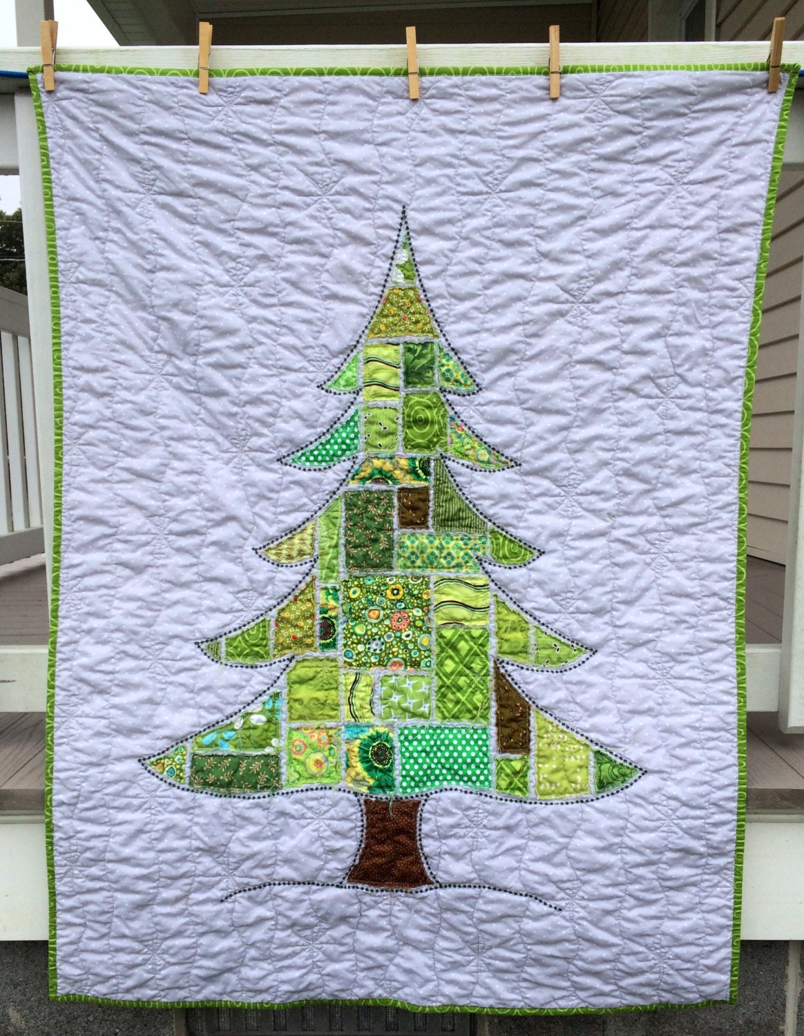 Tree Quilt Pattern Tanner Raw Edge Applique 36 x