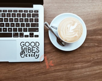 Good Vibes Only Vinyl Decal Sticker - laptop stickers - typography - car decal, laptop decal, car sticker, laptop sticker - Good Vibes