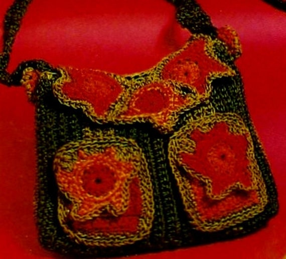DIY Boho Shoulder Bag PDF Vintage Crochet by MomentsInTwine