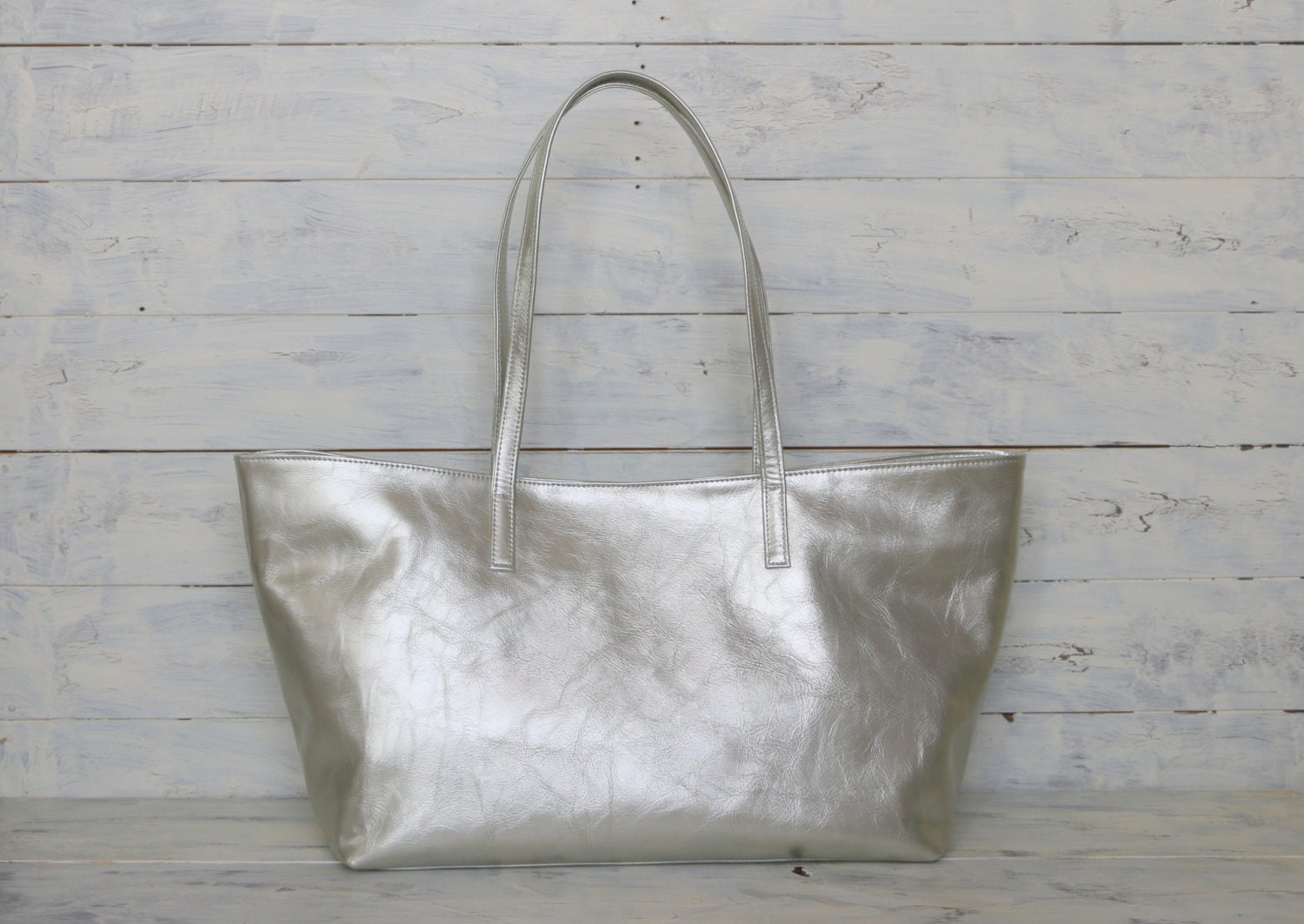 metallic silver tote metallic totes silver leather tote
