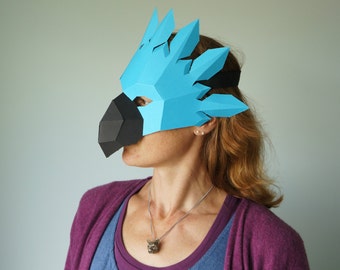 Parrot Mask - Make your own Mask from waste card
