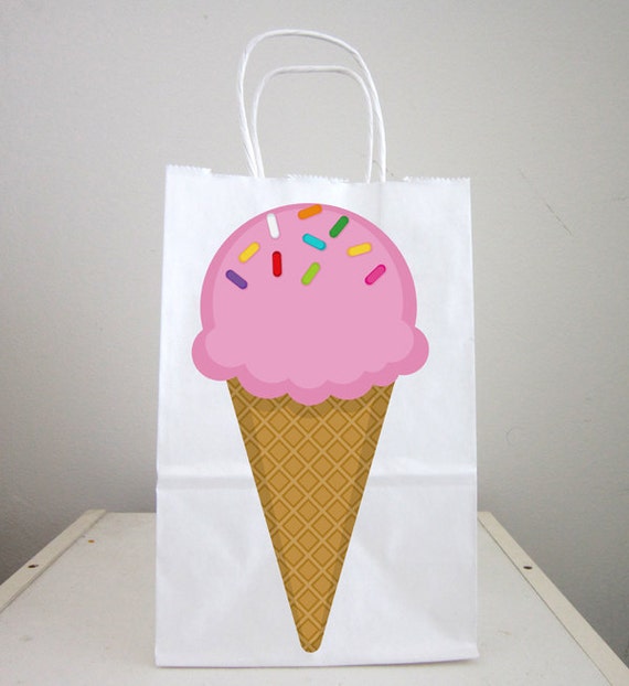 Ice Cream Cone Goody Bags Favor Bags Gift Bags Goodie Bags