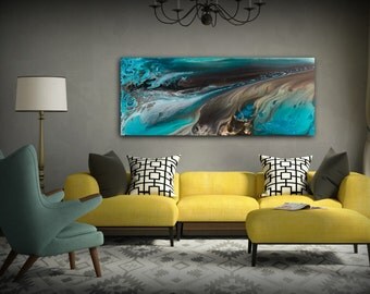 GICLEE PRINTS Art Abstract Painting Coastal Home Decor Modern Canvas Prints Gift Wall Decor LARGE sizes Beach House Art Canvas Art Print