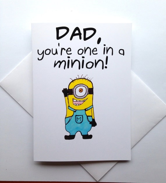 Father's Day Card Minion Father's Day Card Cute