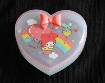 Sanrio Hello Kitty Heart Box - Vintage 1986 - Trinket Box - Hello Kitty Collectible - Sweet - Retro - Nice Sized - Colorful - Clean - Chic