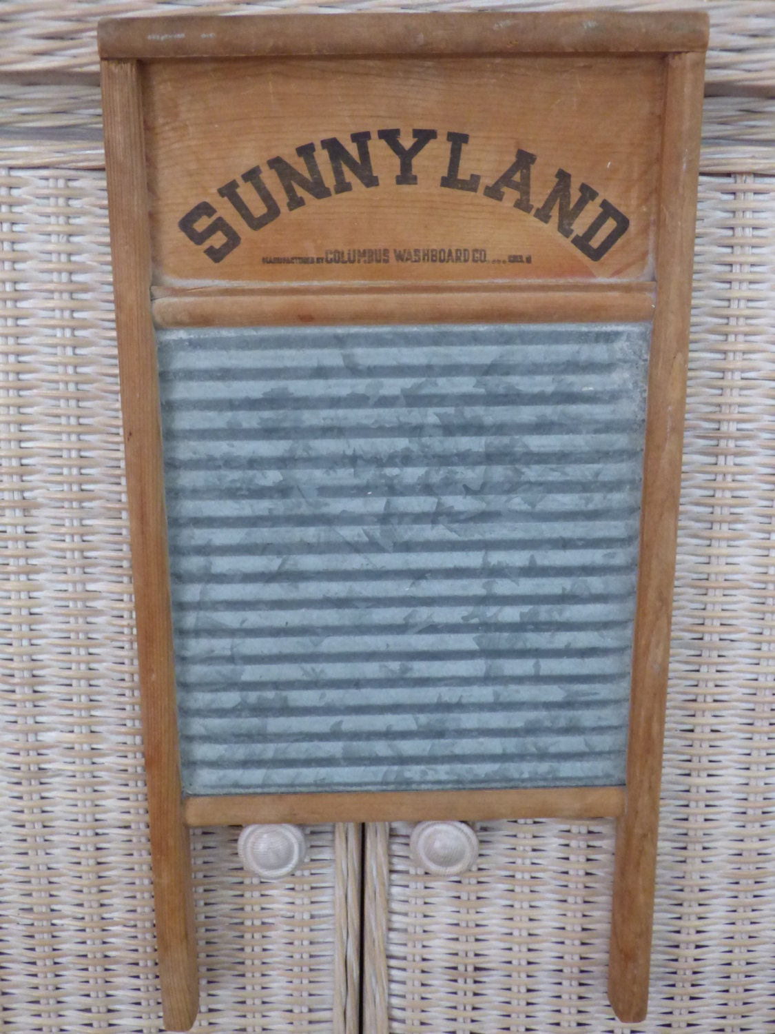 RESERVED Vintage Columbus Washboard Co Galvanized