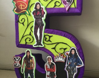 Descendants Pinata. Descendants birthday pary. descendants birthday decoration. Descendants party supplies.