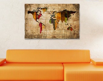 Wood Map Wall Art extra large rustic stained wood world map wall art 50 Wood Map Wall Art extra large rustic stained wood world map wall art 50