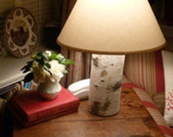 Birch Table Lamp 20" Tall - with Lamp Shade