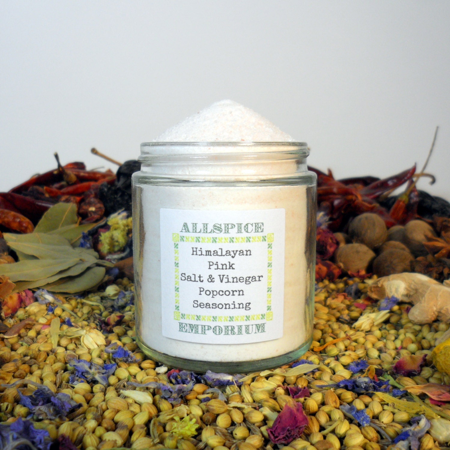 Himalayan Pink Salt & Vinegar Gourmet Popcorn by ALLSPICEEMPORIUM