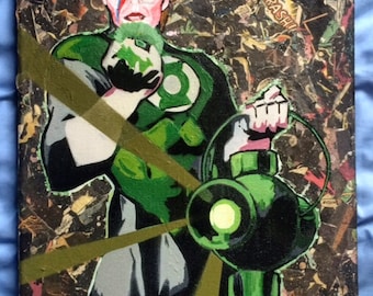 David Bowie - Green Lantern/Star Man - DC Comics - Spray Paint on Canvas POP Art!