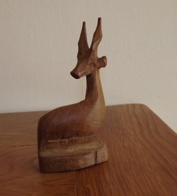 wooden antelope figures