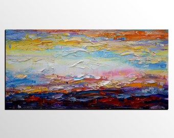 Abstract Landscape Painting, Original Art, Wall Art, Large Art, Oil Painting, Canvas Art, Abstract Art, Contemporary Art, Abstract Painting