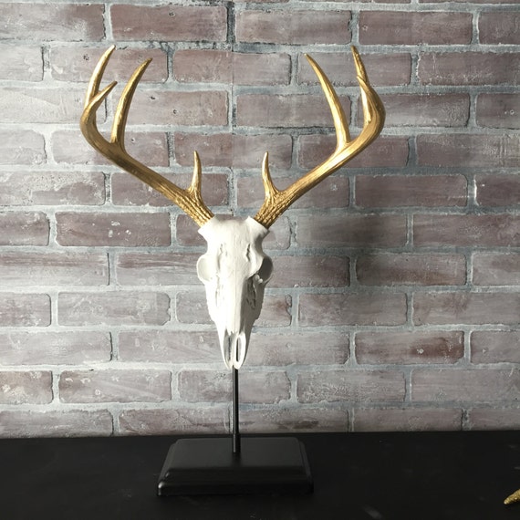 Clearance SALE ANY COLOR Faux Deer Skull Table Mount by KINGFOUR