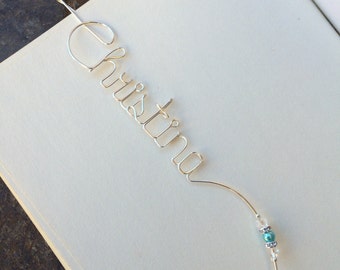 Personalized Wire Art Bookmarks -Book Club Gifts -Bridesmaid Gifts -Scholar Gifts -Book Fair Gifts -Reading Gifts- Poetry Club Gifts
