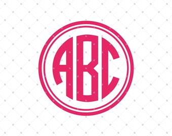 Circle Monogram Font Svg cut files, Digital font, Font, SVG files for Cricut, Cut files for Silhouette, SVG Letters, svg files