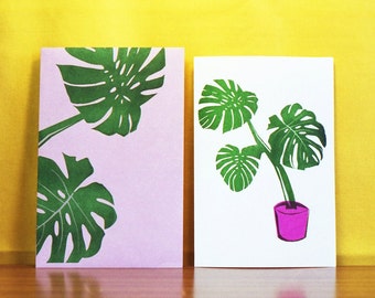 Riso Printed A5 Greetings Card and Envelope