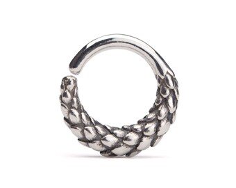Septum Ring Nose Ring Snake Body Jewelry Sterling Silver Bohemian Fashion Indian Style 14g 16g - SE040R SSO