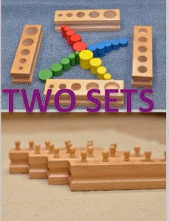 Montessori Knobbed And Knobless Cylinder Block Set