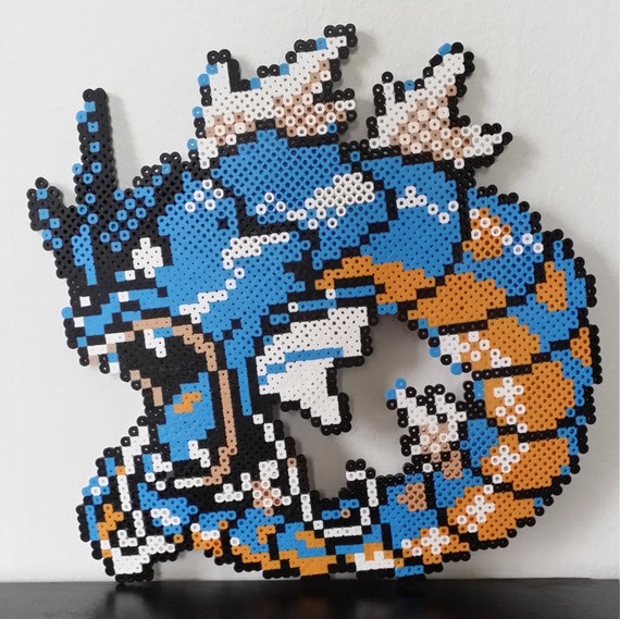 Items similar to GYARADOS Pokemon Perler Beads Sprite on Etsy