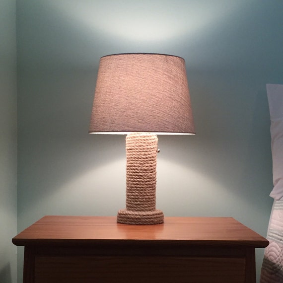 Hand Wrapped Authentic Nautical Rope Lamp Base