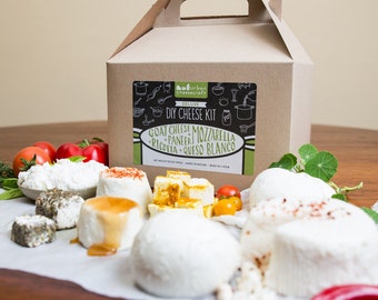 Deluxe DIY Cheese Kit, Make Mozzarella, Ricotta, Goat Cheese and more