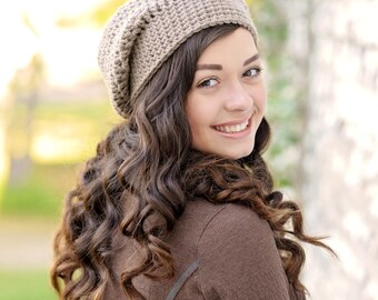 Crochet Slouchy Beanie Hat / Women's Slouchy Hat / Women's Winter Hat / Slouch Hat / Slouch Beanie / Fall Fashion / Boho Fashion