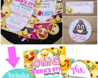 Emoji Birthday Printable | Emoji Printable Invitation | Emoji Party | Emoji Birthday | Emoji Birthday Invitation | Epic Parties by REVO