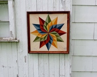 Pallet Wood Mosaic Barn Quilt Handmade Primitive Rustic Country Decor