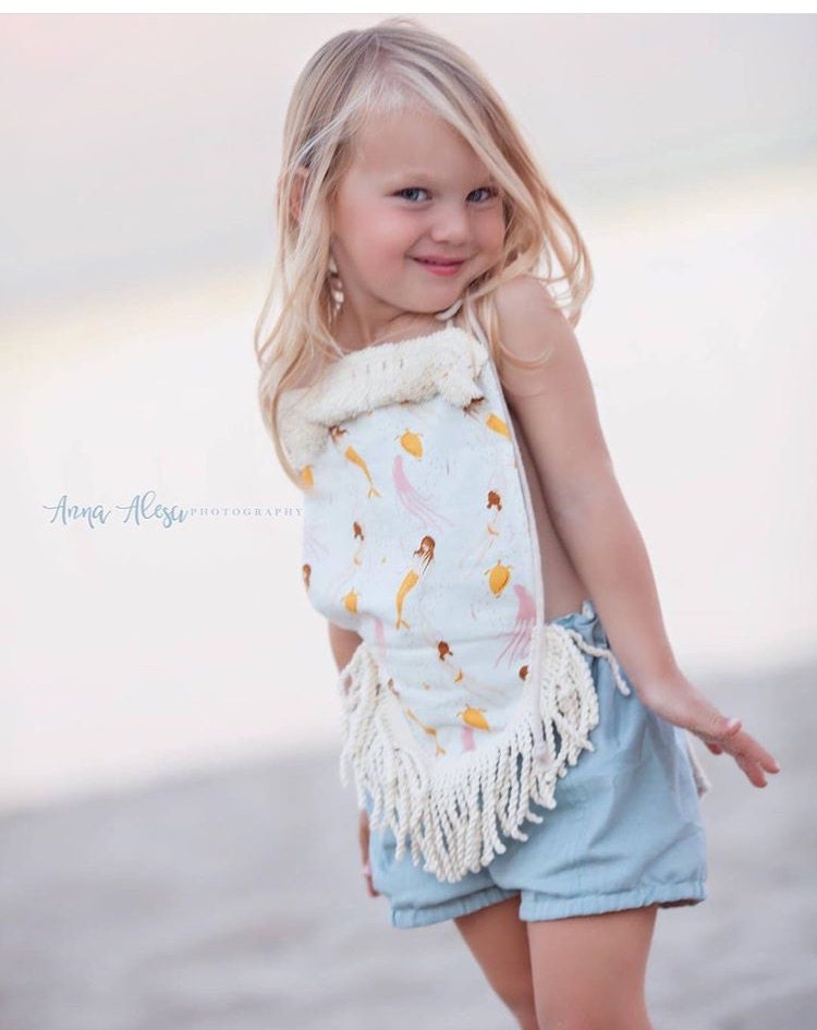 Mermaid Baby Romper Baby Girl Clothing Teal Romper Playsuit