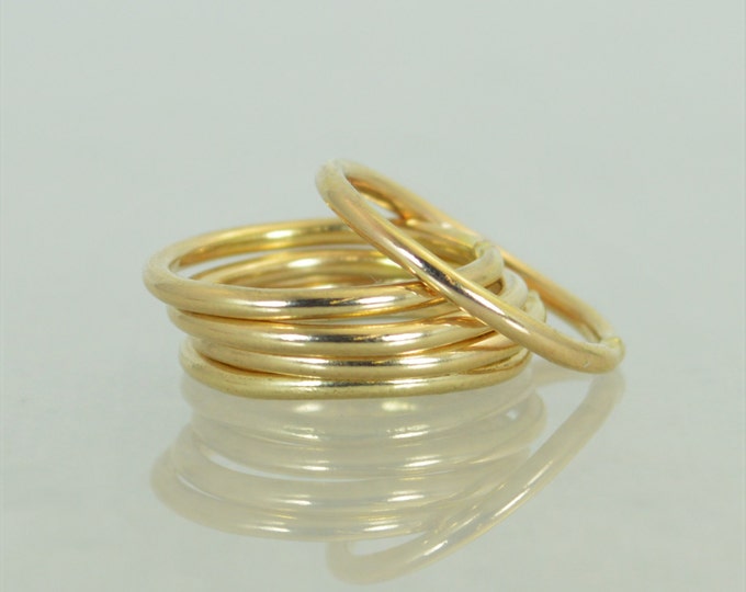 Round Classic Gold Stackable Ring(s), 14k Gold Filled, Gold Stacking Rings, Gold Stack Rings, Simple Gold Ring, Round Gold Rings, Gold Bands