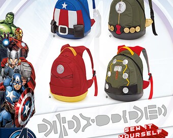 Maverl Avengers assemble backpacks. Simplicity 8108.